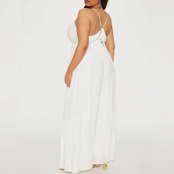 Vacation Ready Gauze Jumpsuit - White - Picture 3 of 3